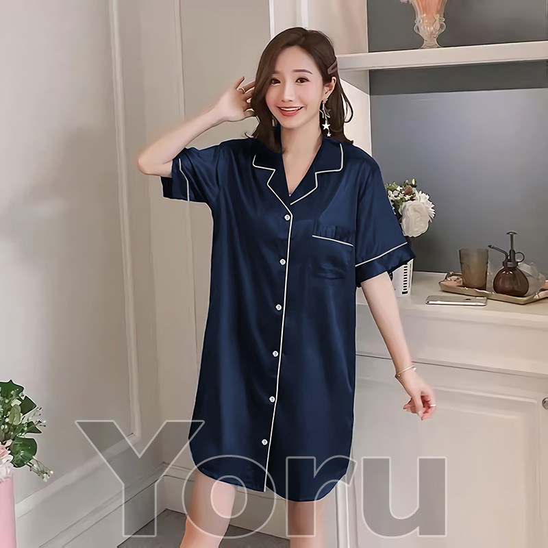 Pamelo Daster satin/baju tidur/daster murah Tunik Velvet Satin-5