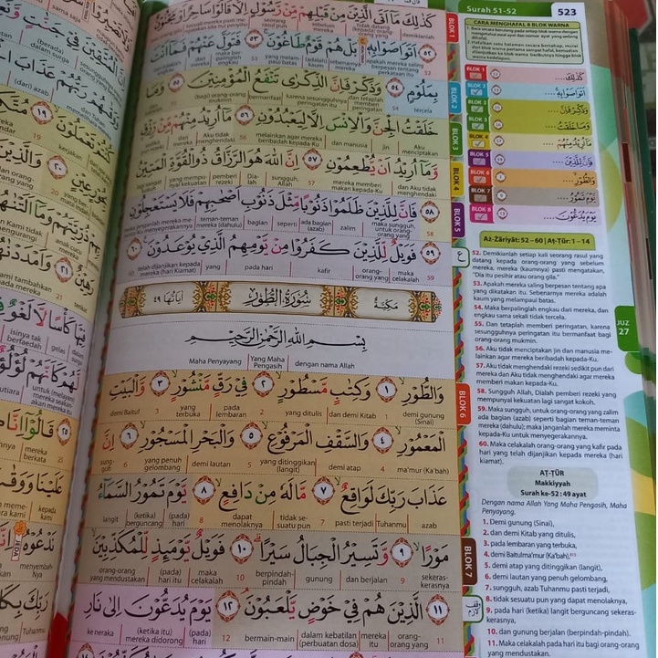 Alquran Hafazan PERKATA JUNIOR 7 Blok Warna , Al Quran Hafalan Uk A5