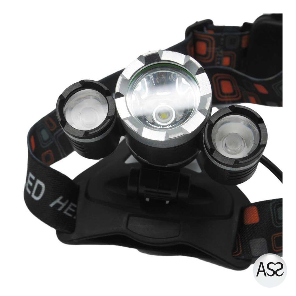 ASS Shop - TaffLED Power Headlamp 3 LED 5000 Lumens Cree XM-L - T6 HD-LD