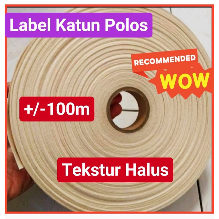 

Label pita katun polos 100 meter 1cm 2cm 3cm pita lebel katun halus