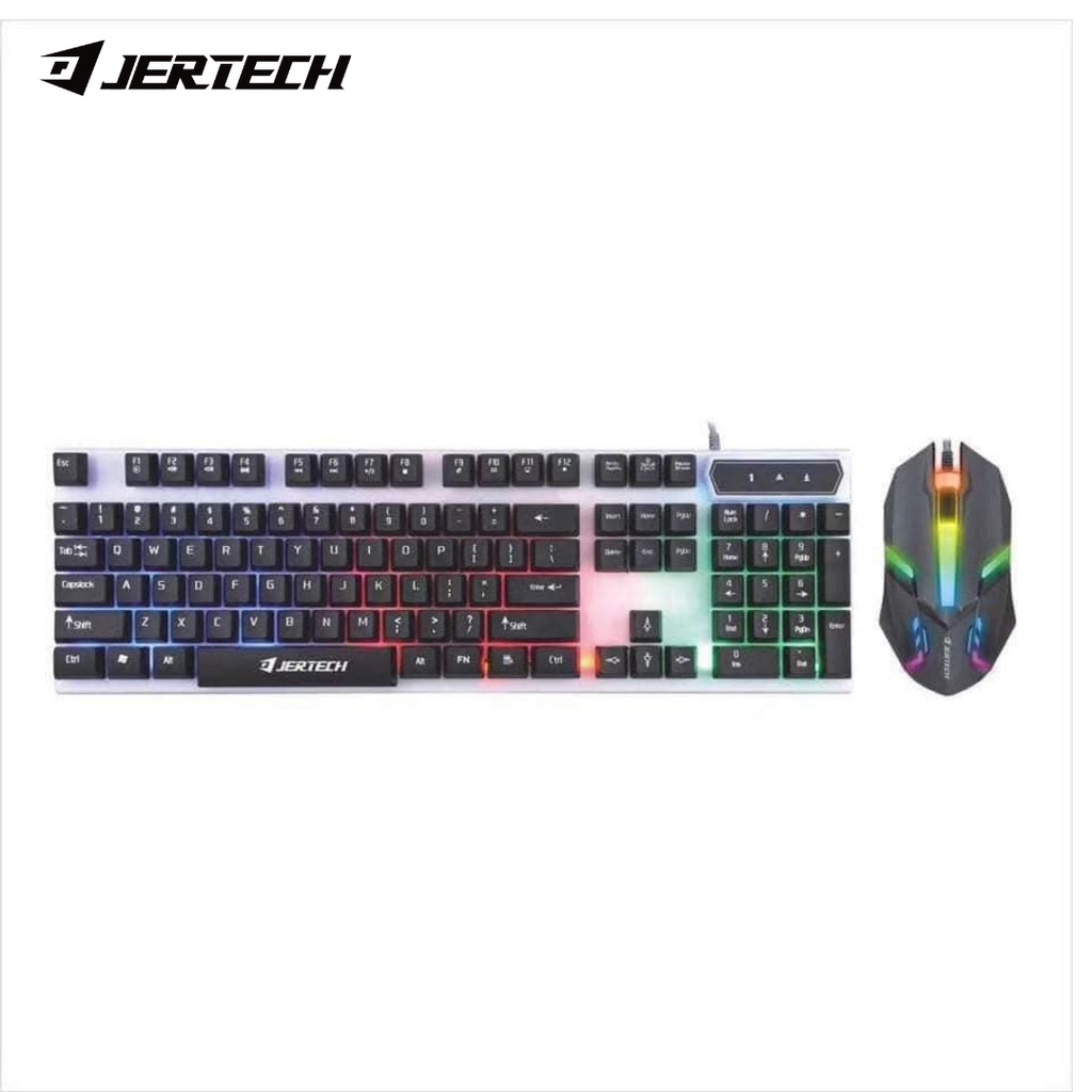 1 SET Keyboard Mouse Gaming LED JERTECH STAR KM170 -  Keyboard Mouse Lampu Set