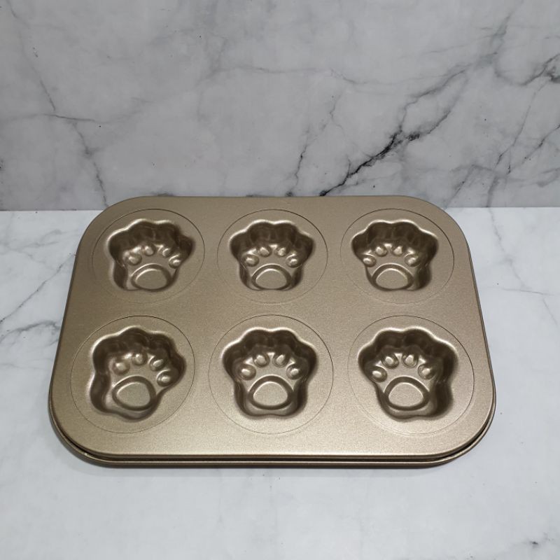 puppy paw cake mould 6s baking pan /loyang kue