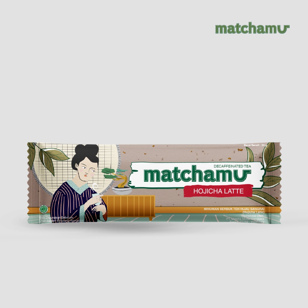 MATCHAMU Latte 24g Sachet - Matcha / Hojicha / Sakura / Kinako / Black Sesame - Minuman Superfood