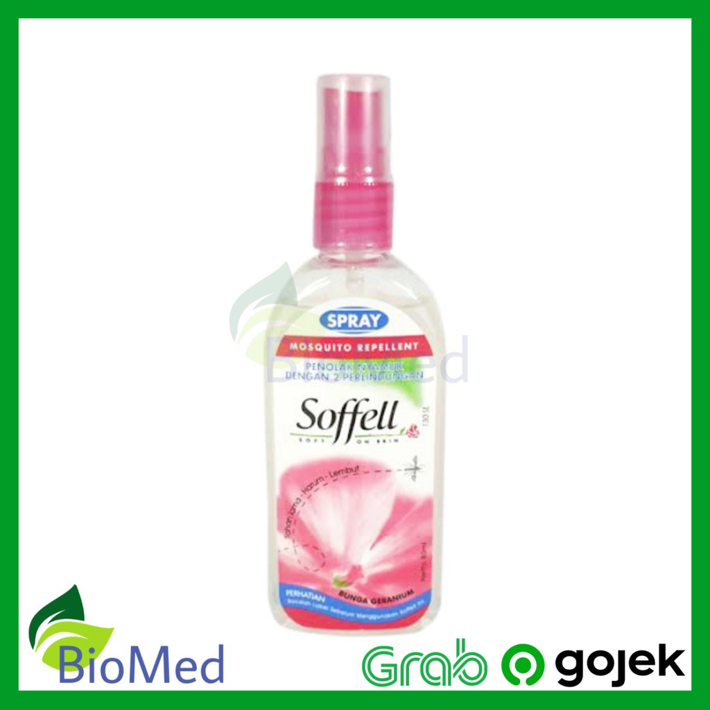 SOFFELL Spray 80 ml Wangi Bunga Geranium - Cairan Anti Nyamuk