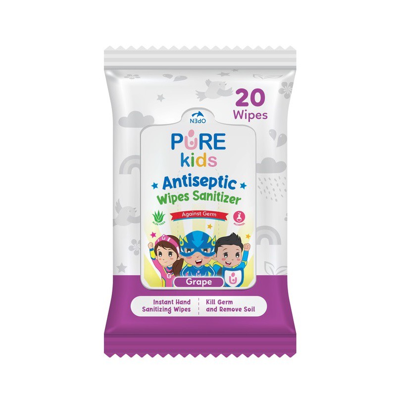 PURE KIDS Antiseptic Wipes Sanitizer Isi 20