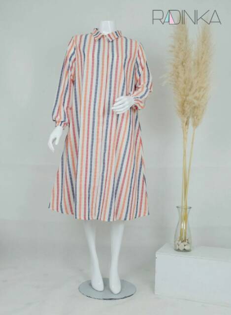 Tunik dewasa LD 100cm atasan blouse garis salur Radinka