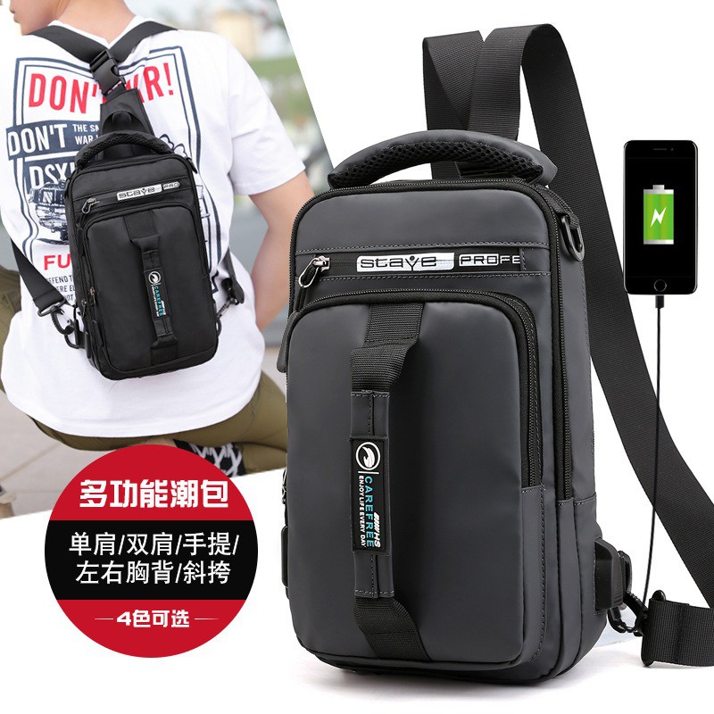 Tas Selempang Professional 3in1 Sling Bag - Backpack - Waist Bag Wanita Pria Remaja NR