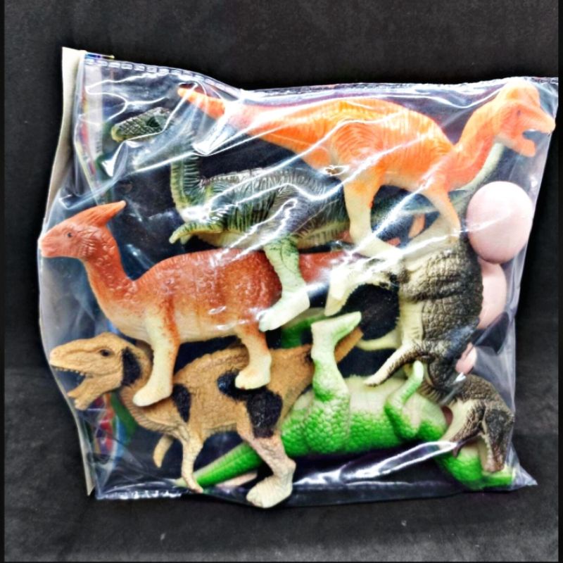 MAINAN ANAK DINOSAURUS SET/DINO KARET/JURASIC PARK isi 6pcs