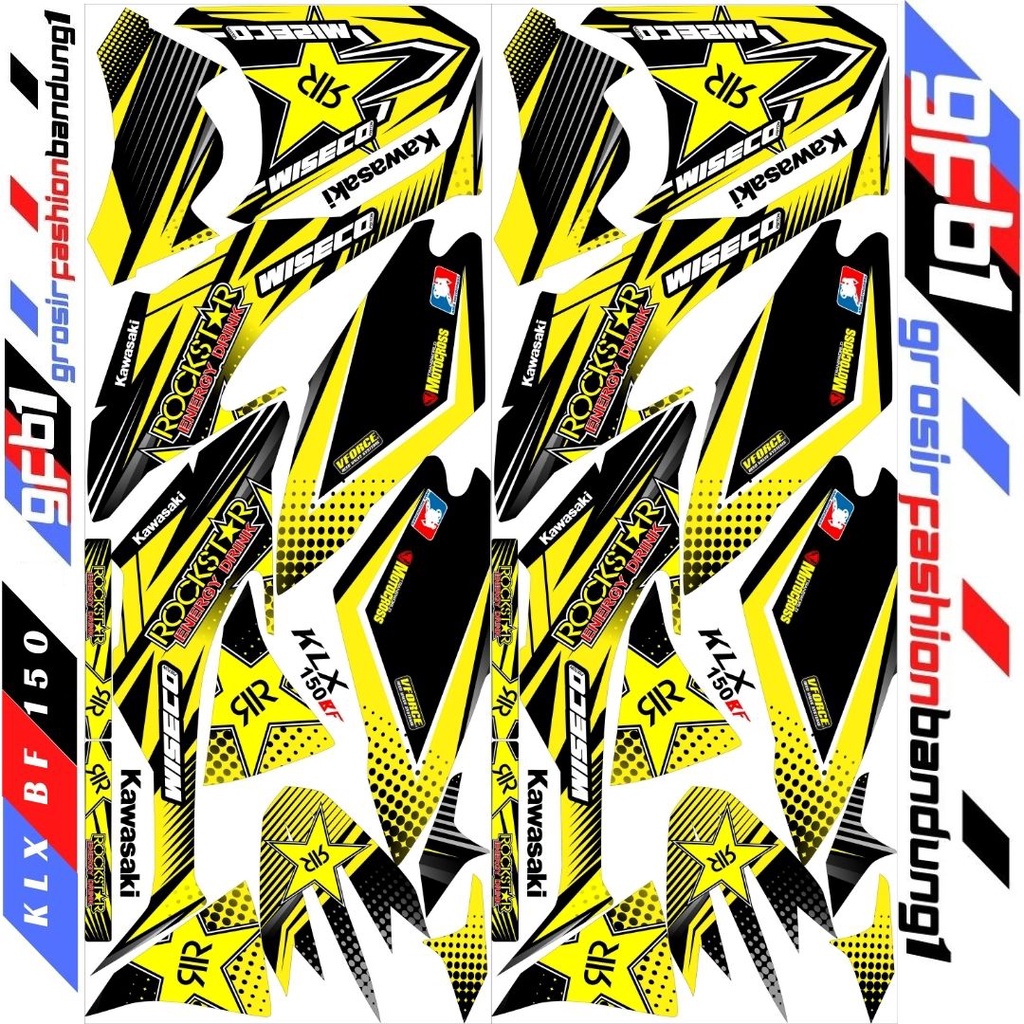 Decal Motorcross Trail Adventure KLX BF 150 Vriasi Rock Star