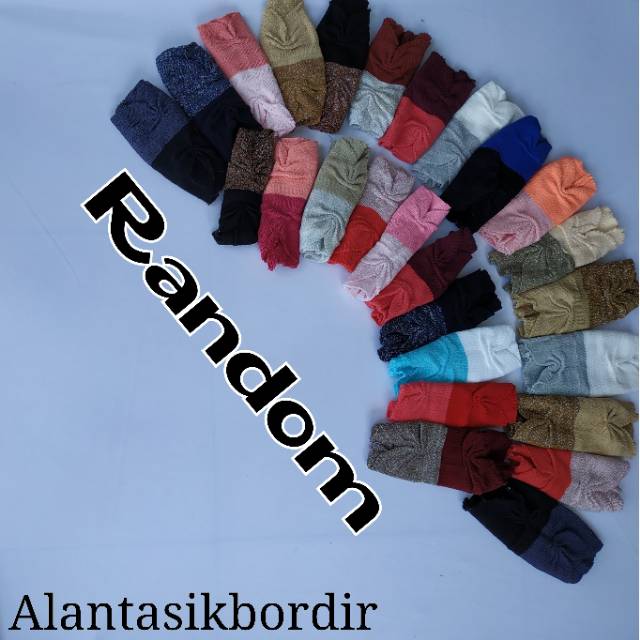 Alantasik - bandana 2 tone gliter 2 kerut R.11