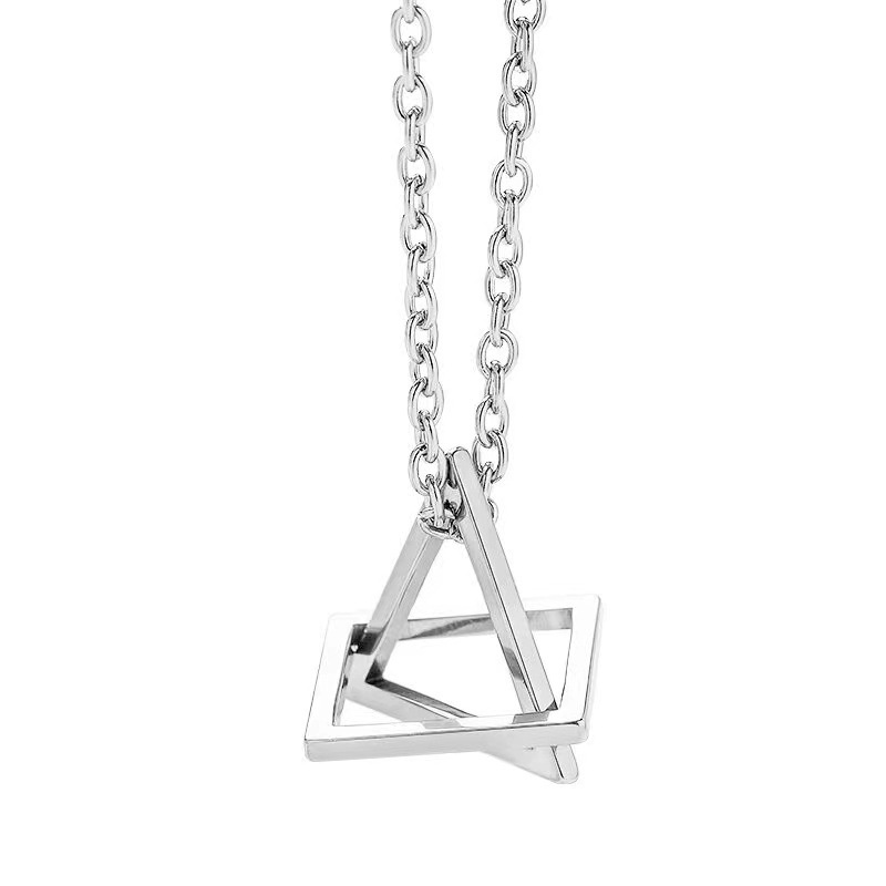 Tiga dimensi ruang geometris kalung hip hop Keren kalung Hollow kreatif rasa desain kalung cocok unt