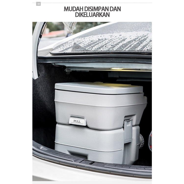 VBELL-20L Toilet Bergerak Portable Flush Toilet Untuk Orang Tua Kloset Duduk Portable toilet bergerak, toilet luar, toilet untuk orang tua, dapat dilipat, deodoran