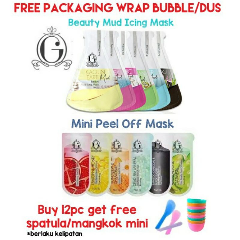 ready stock madame gie masker beauty mud icing mask mini ready peel off free hadiah