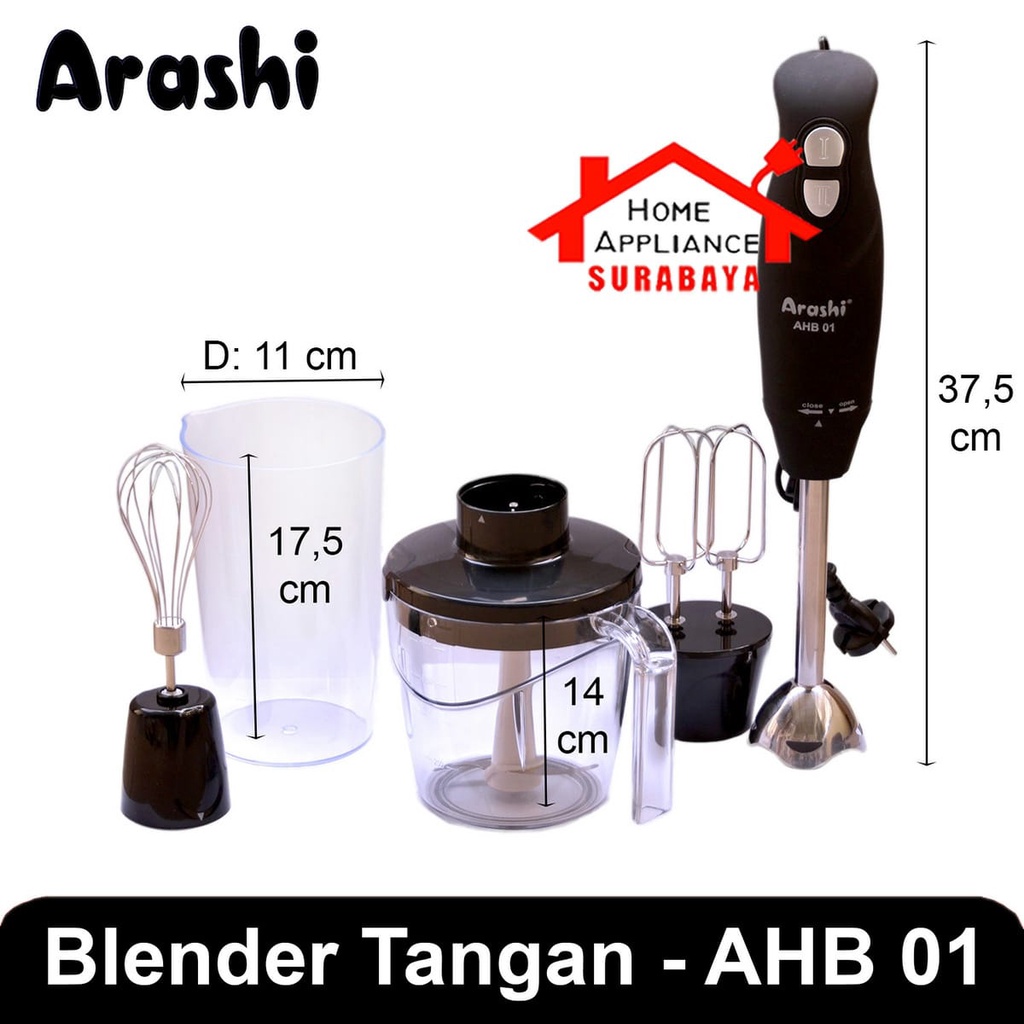 Arashi Hand Blender Set 5 IN 1 - Blender Tangan AHB 01