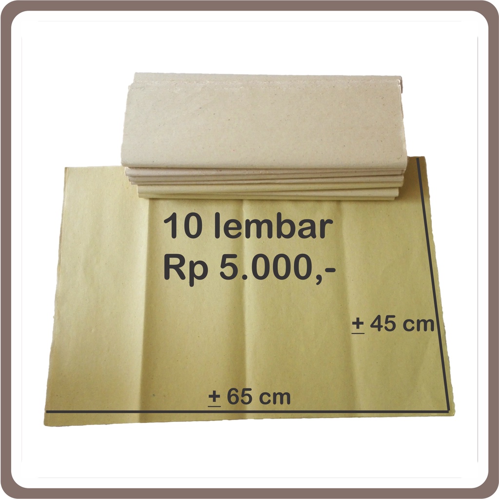 

Kertas Merang / Kertas serap minyak gorengan 10 lembar