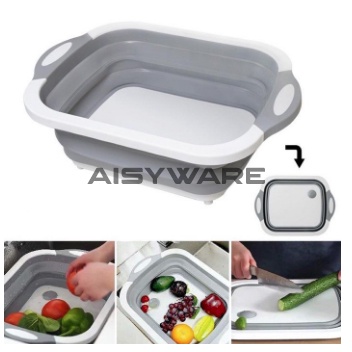 Han River Multifungsi Talenan Lipat 3 In 1 Multifungsi Talenan Portable Baskom Lipat