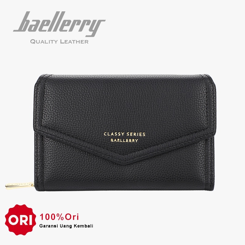 BAELLERRY NR065 Dompet Wanita Lipat Bahan Kulit PU Leather Premium WATCHKITE WKOS