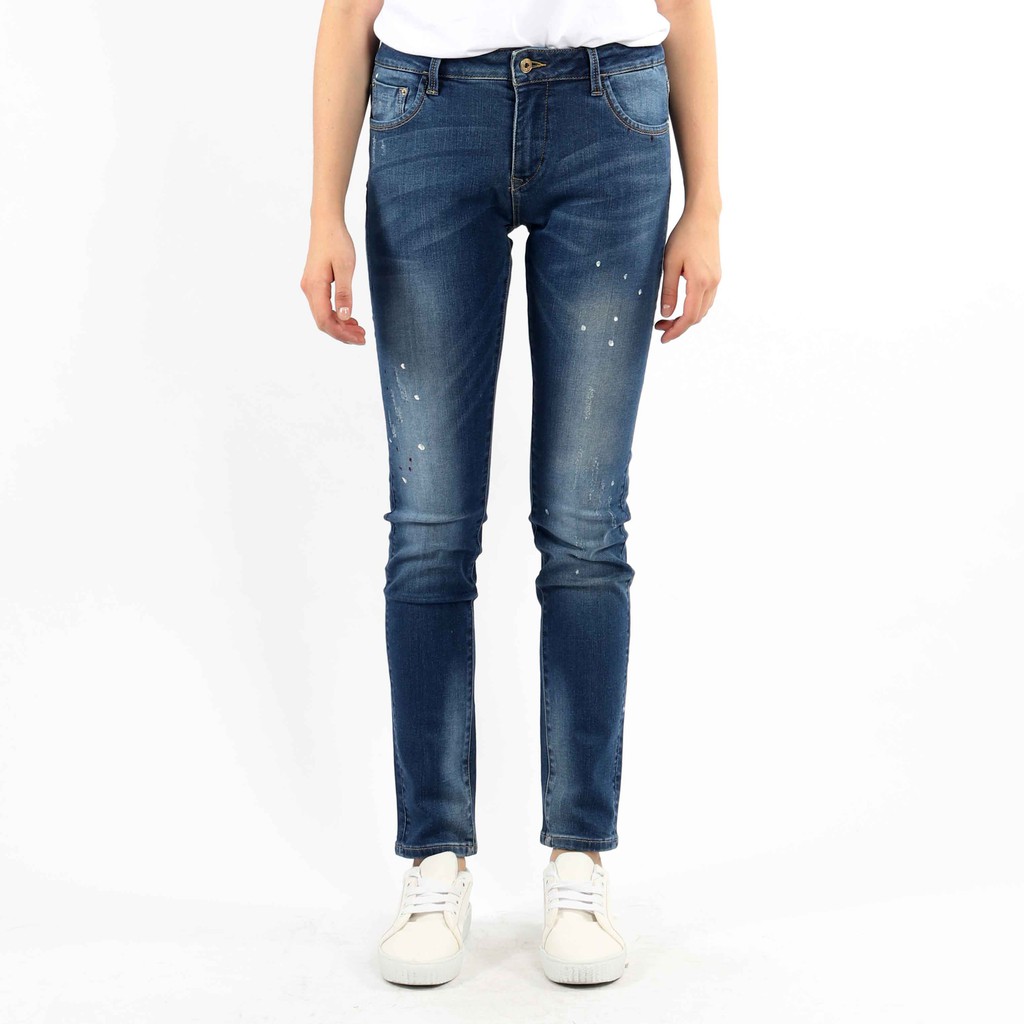  Celana  Jeans  Wanita  Panjang Slim  Fit  High Waist City Jeans  