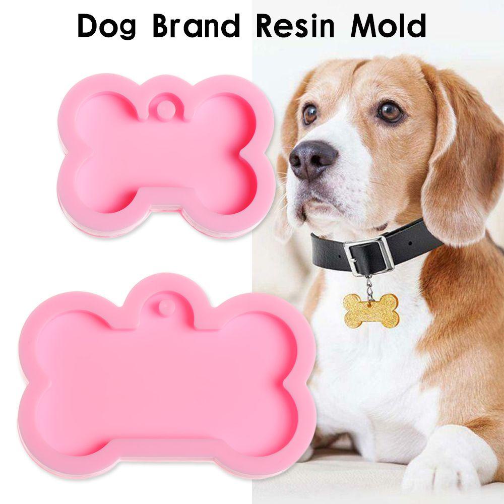 Solighter Cetakan Resin Polymer Clay Epoxy Dog Tag Bentuk Tulang Perhiasan