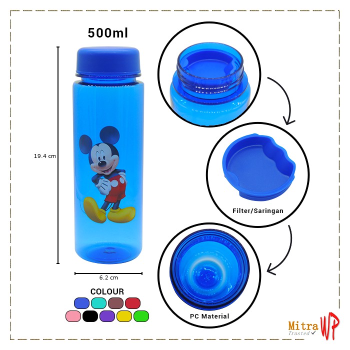 My Bottle Infused Water Motif DONALD DUCK 500ml - Botol Minum Donald Duck H228