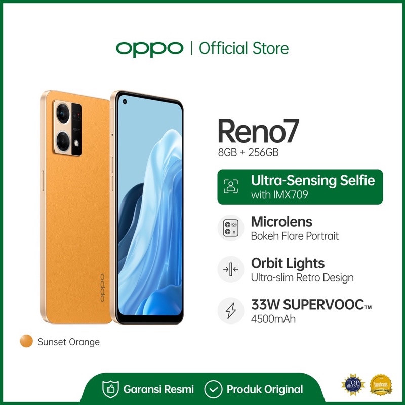 OPPO Reno7 4G 8GB/256GB [Snapdragon 680 Octacorre, 4500mAh 33W SuperVOOC]