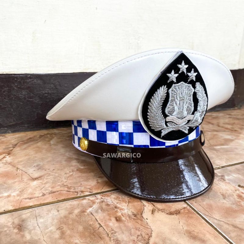 TOPI PET LANTAS POLRI POLKI MODEL TERBARU