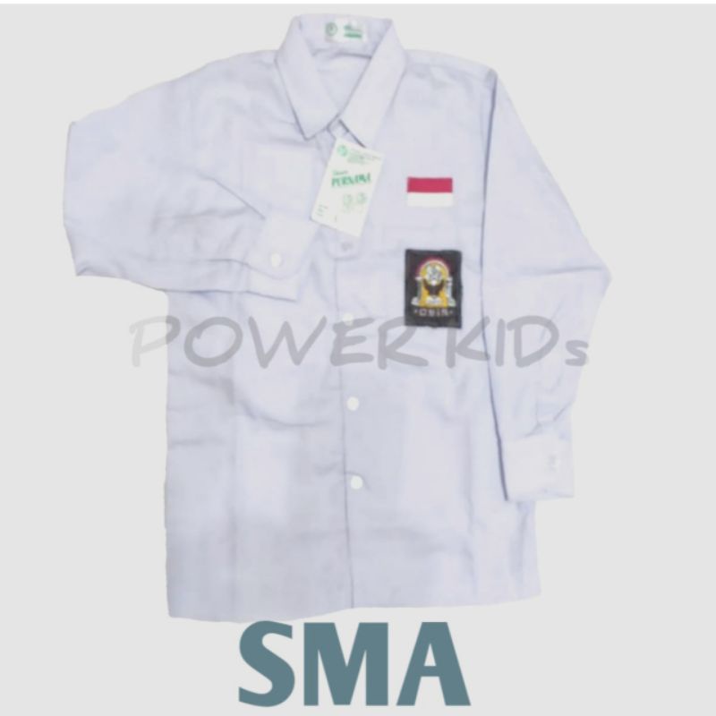 BAJU SERAGAM SMA KEMEJA PUTIH LENGAN PANJANG