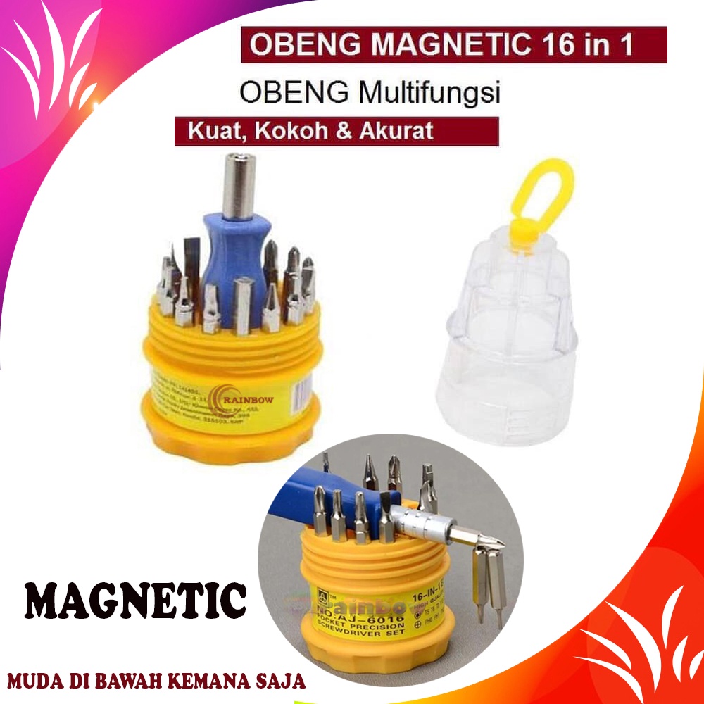 Obeng Mini Multifungsi Obeng Set Magnetic 16 in 1 / 31 in 1 Obeng Service HandPhone Komputer Obeng Reparasi Elektronik