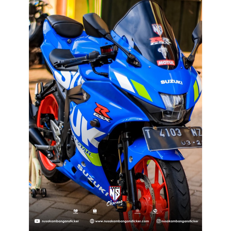 Stiker GSX 150R Biru Ecstar