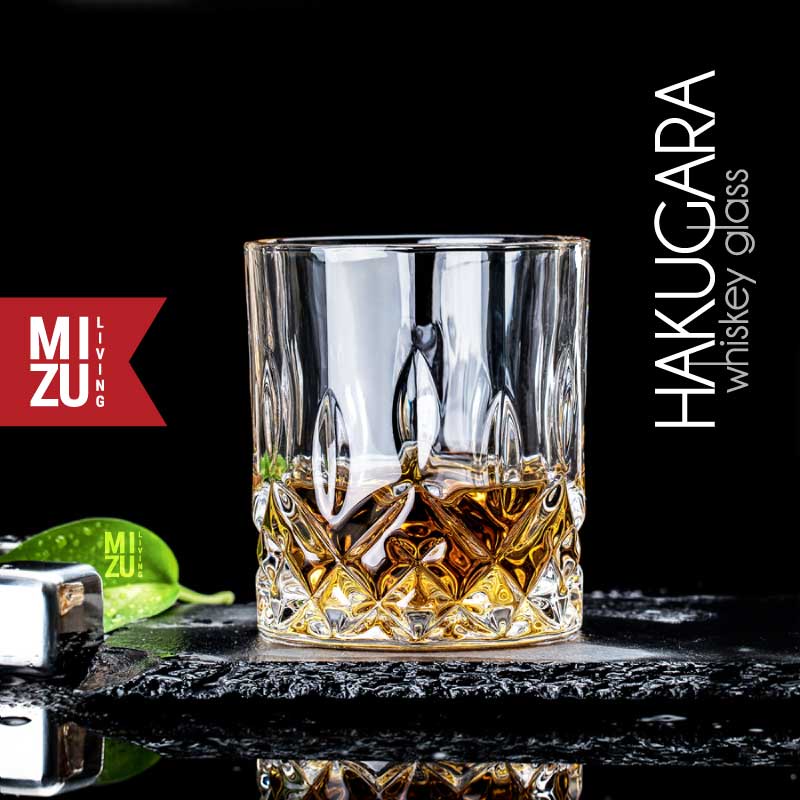 MIZU HAKUGARA Whiskey Glass Gelas Kaca Whisky On The Rocks Gelas Air Minum