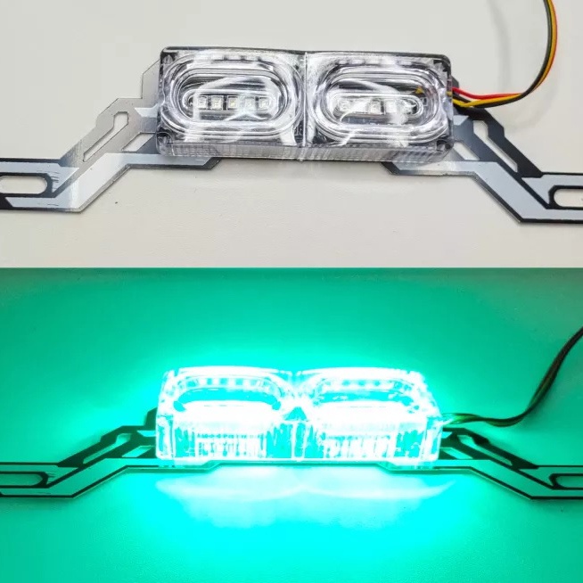 Lampu Variasi Motor l Mobil Aksesoris Lampu Strobo Pelangi 10 Mata Arus DC Lampu Plat l Kolong l Stang l Dll Universal Murah