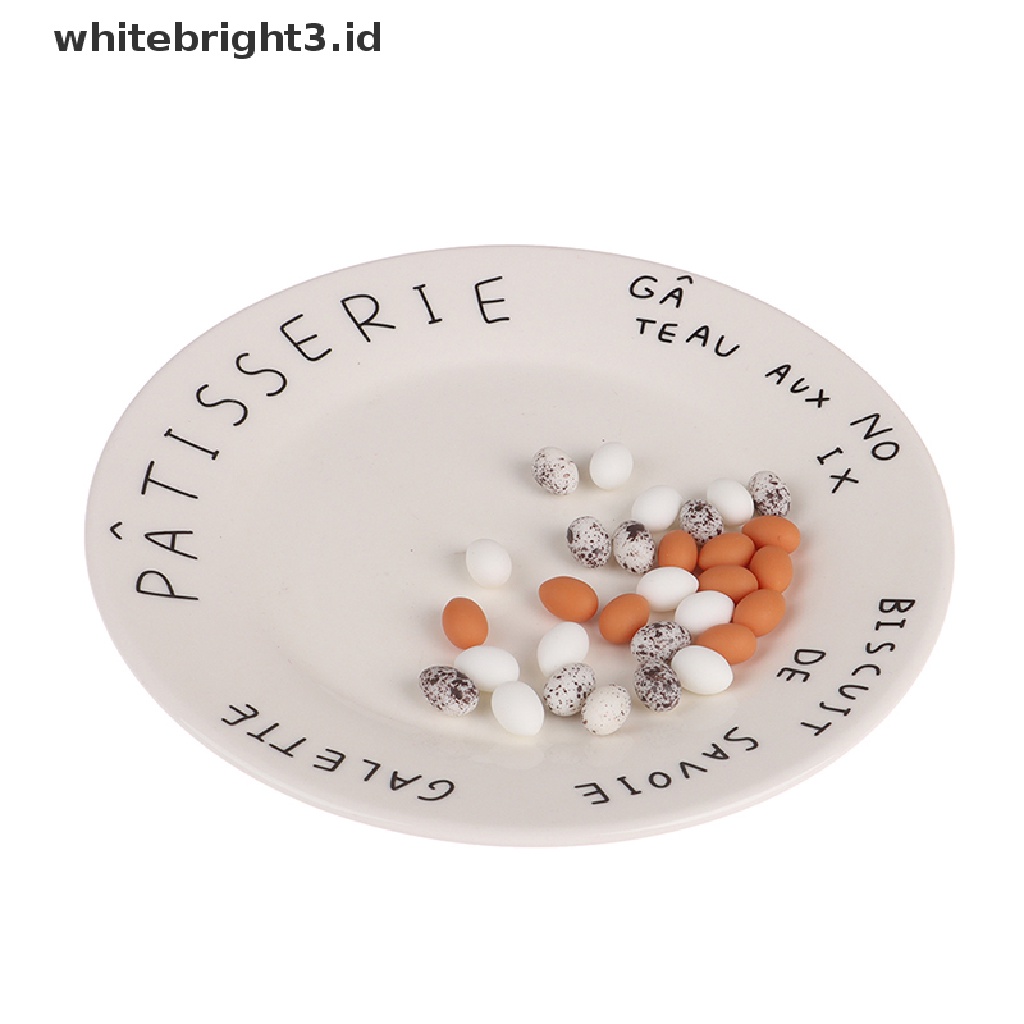 (whitebright3.id) 10pcs / Set Mainan Miniatur Telur Untuk Dekorasi Rumah Boneka