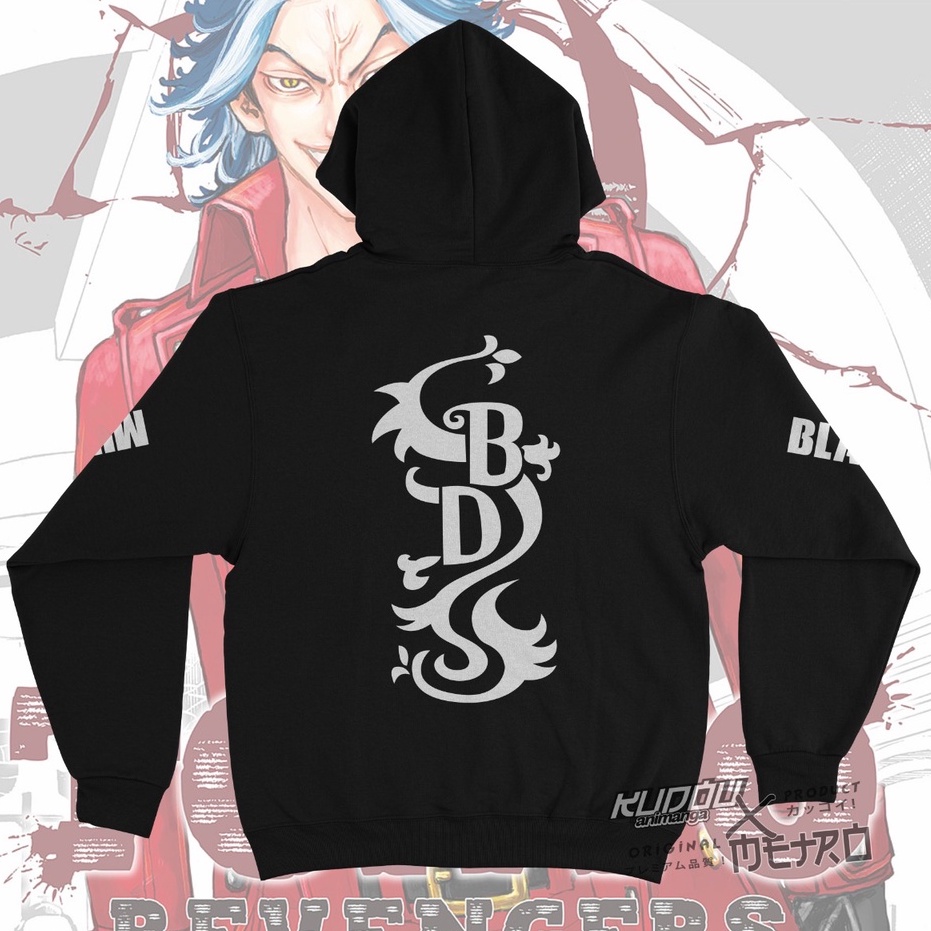 Hoodie Black Dragon Anime Tokyo Manji Tokyo Revengers Manga Premium Unisex