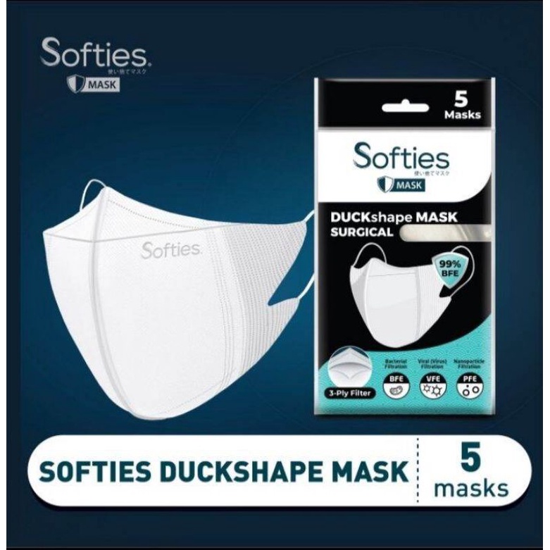 Masker Softies Duckshape Duckbill Sachet isi 5