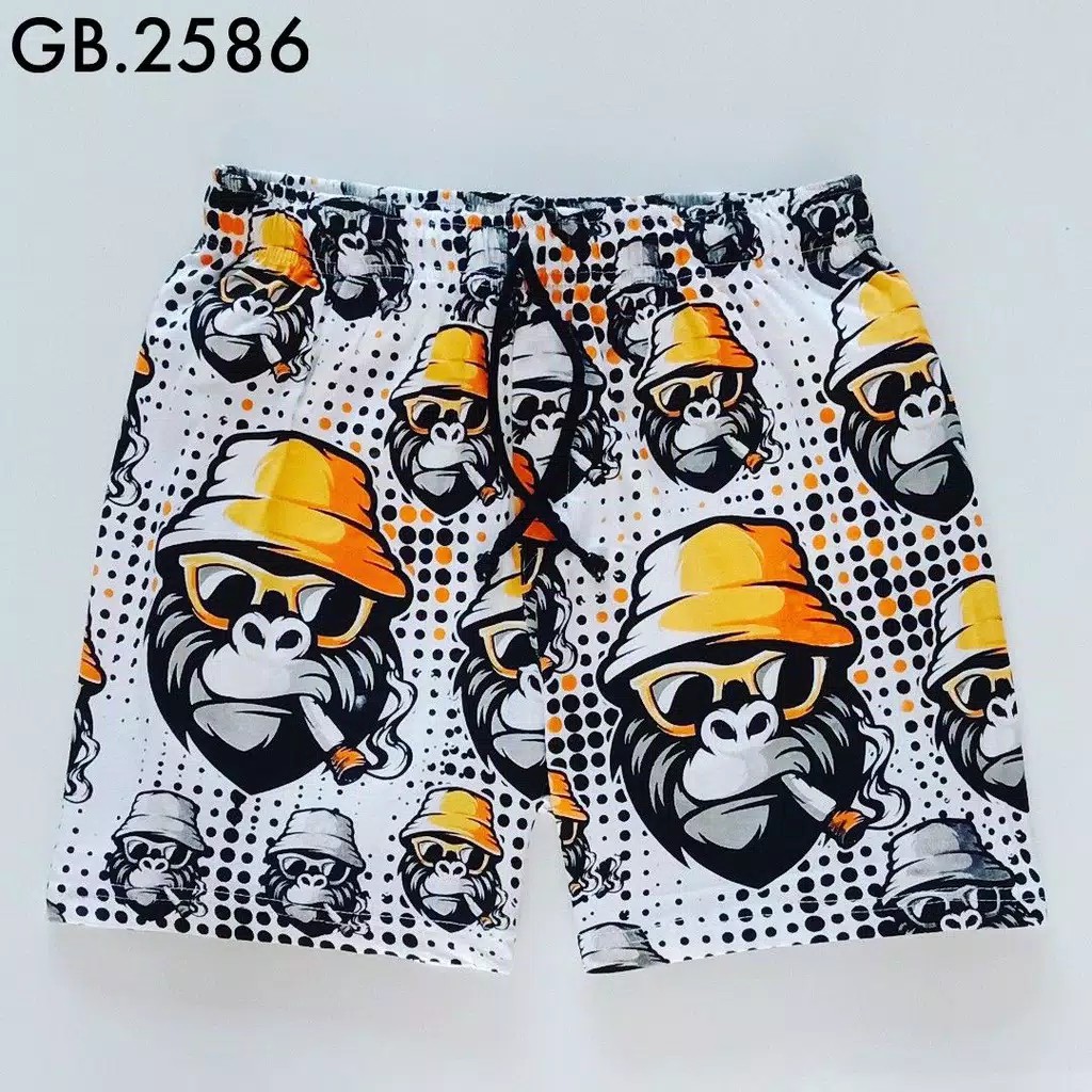 Celana Pendek Pria Surfing Distro Premium Renang Pantai Santai Kolor-Boxer Monkey