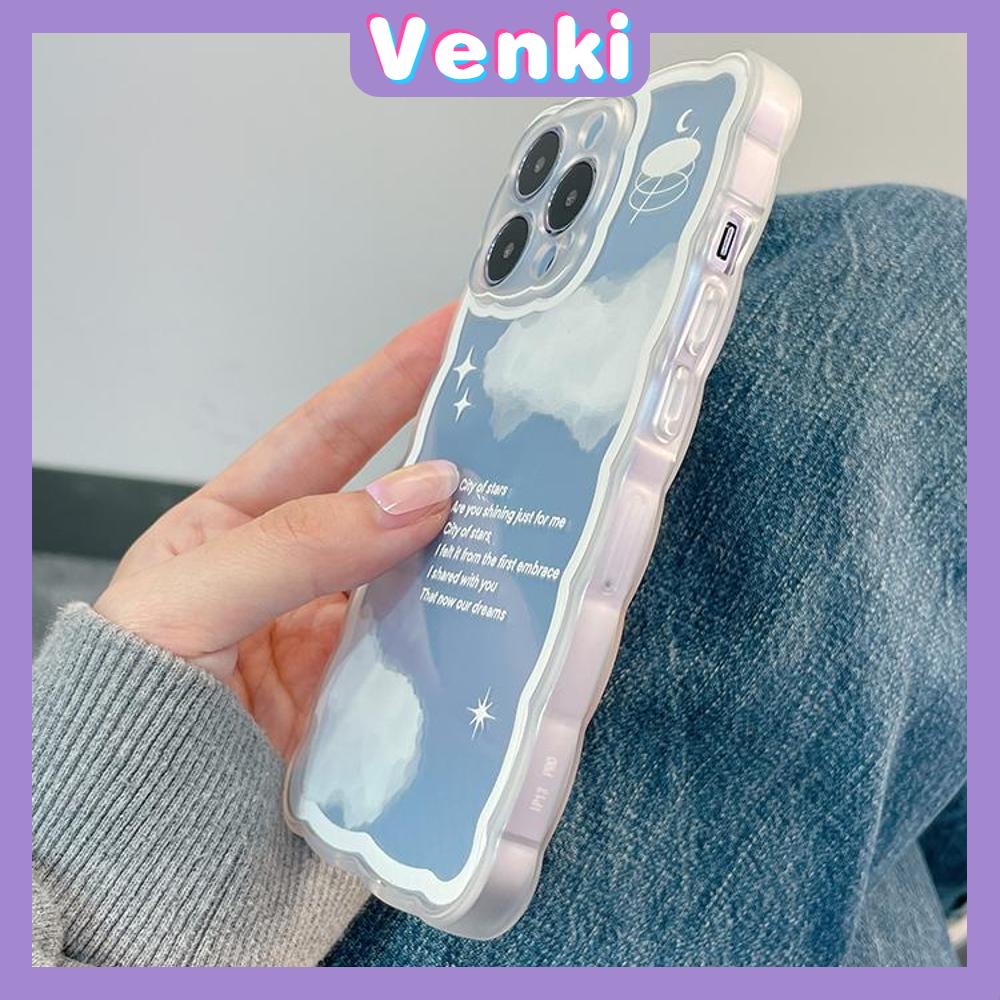 iPhone Case Silicone Soft Case Clear Case Wave Airbag Shockproof Camera Cover Protection White Cloud Compatible For iPhone 11 iPhone 13 Pro Max iPhone 12 Pro Max iPhone 7 Plus xr