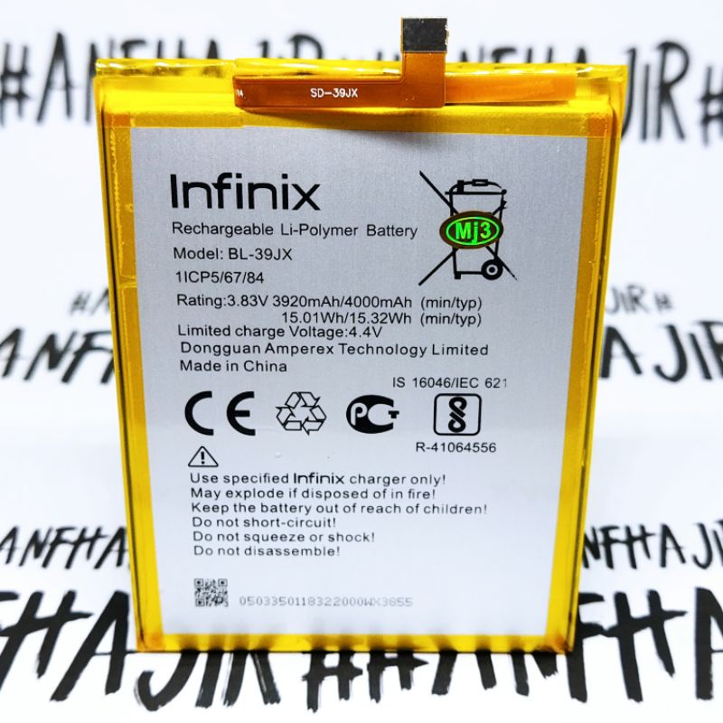 BATRE BATREI BATERAI BATTERY BATTERAY INFINIX BL-39JX BL39JX BL 39JX BL 39 JX HOTE S3X S3 X S 3X S 3