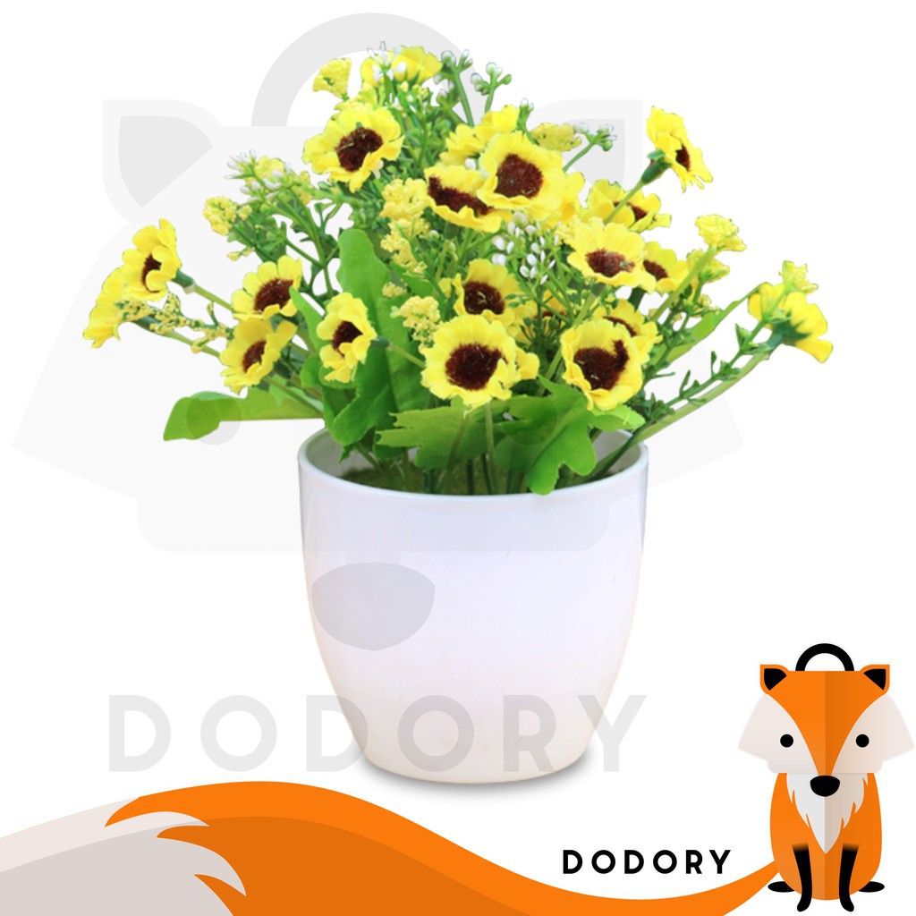 DODORY PT22 PT23 Pot Tanaman Hias Bunga Hias Plastik Ornamen Pot Bongsai Artificial Flower Decoration