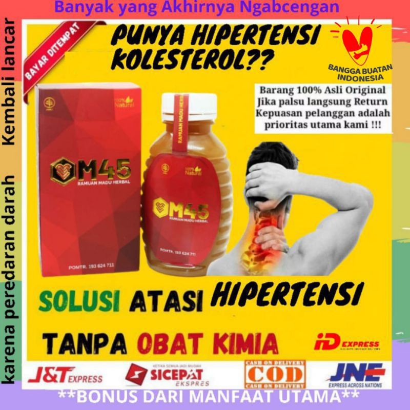 

M45 herbal obat hipertensi darah tinggi kolesterol jantung koroner trigliserida 245ml vitalitas Naik