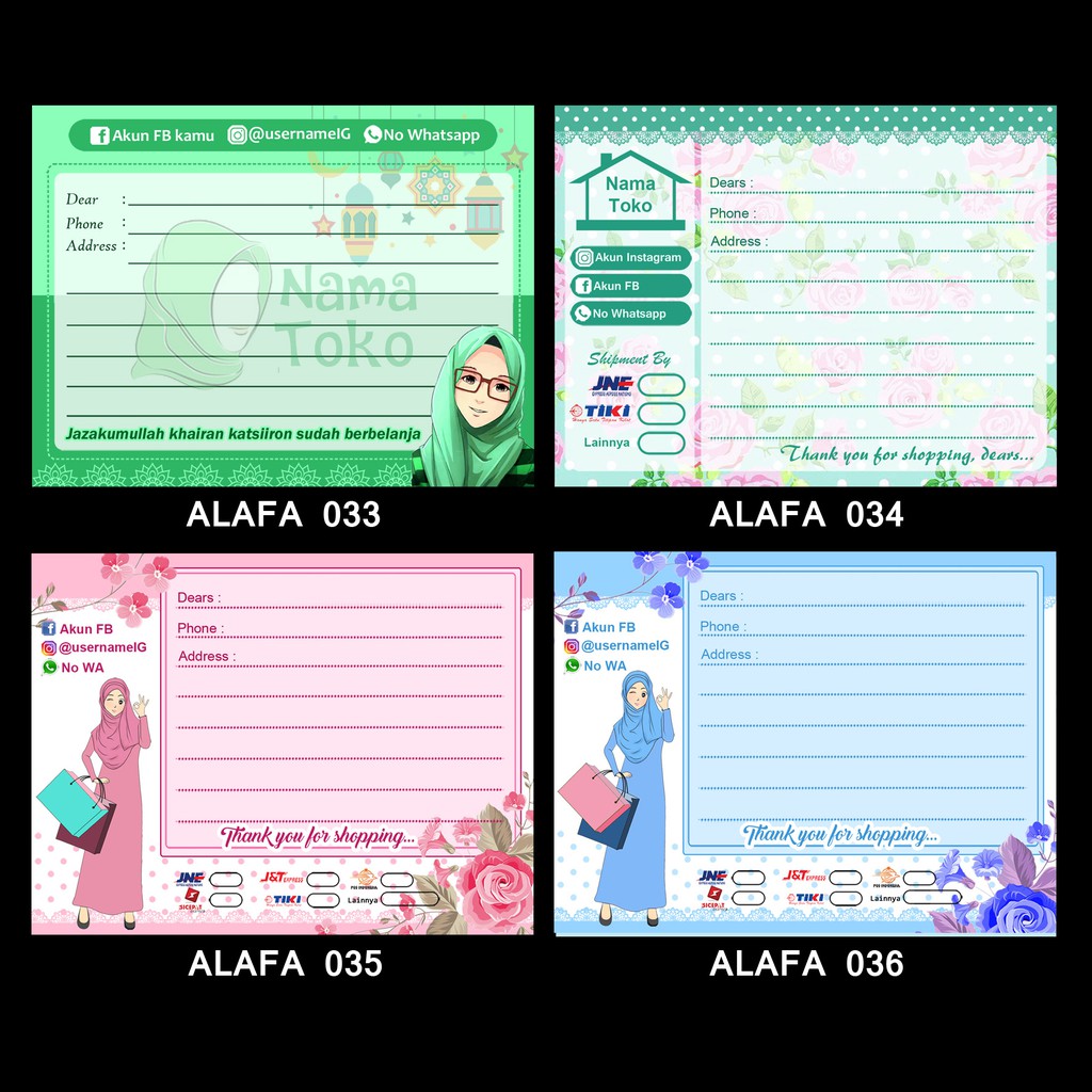 

Alafaproject 033-036 Stiker Pengiriman Custom / Stiker Shipping / Stiker Online Shop / Label Shipping / Shipping Stiker / Label Olshop / Label Pengiriman / Stiker Custom
