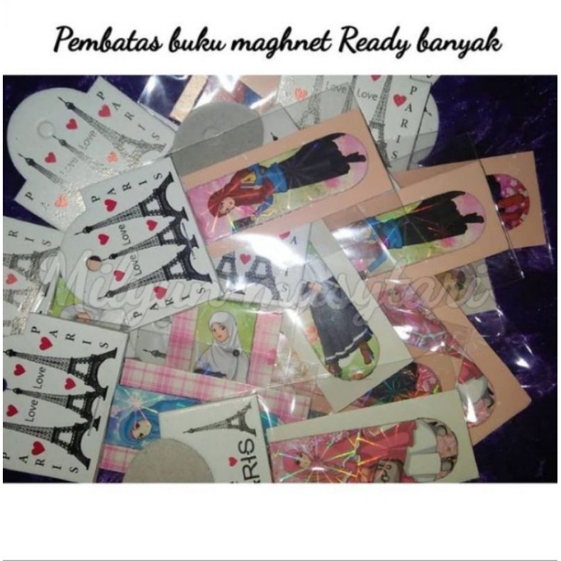 

pembatas buku/stick notes/maghnet/kertas/plastik/hologram/dll