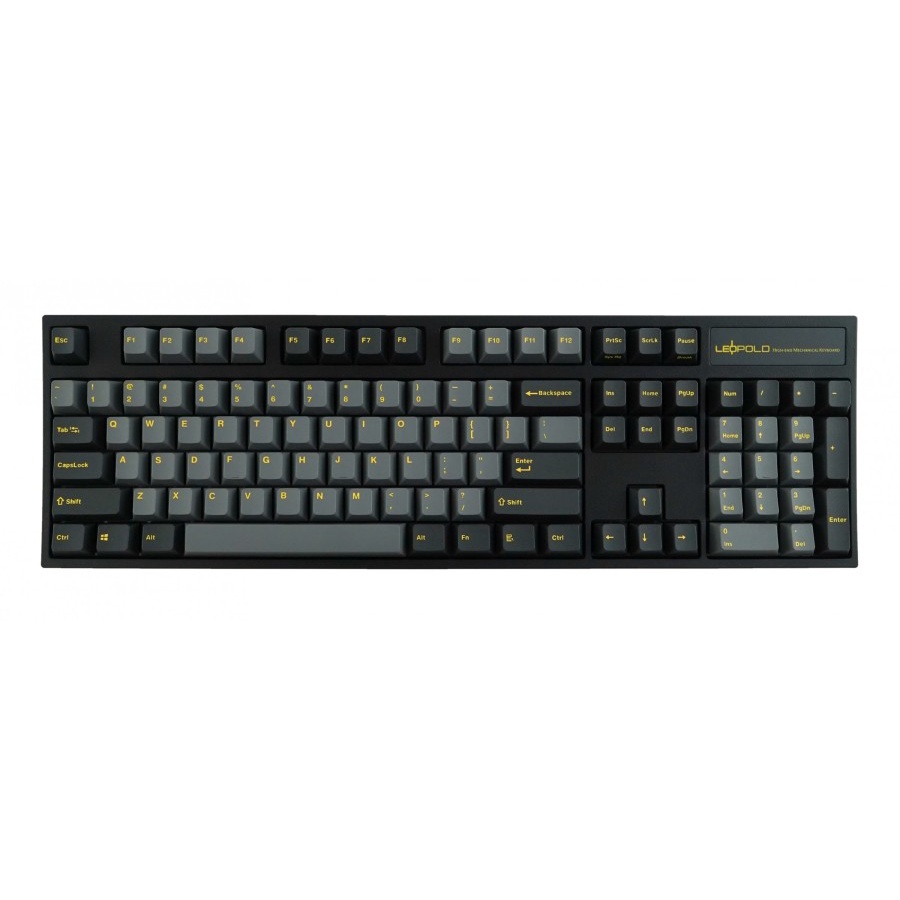 Leopold FC900R Ash Yellow PD Double Shot PBT Mechanical Keyboard