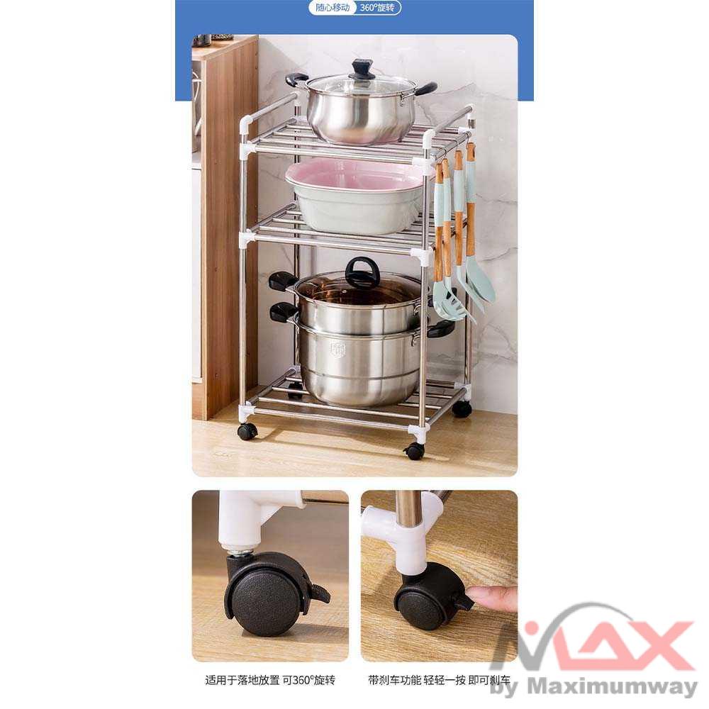 POLBEST Rak Tingkat Dapur Kitchen Storage Rack 5 Layer - 50801 Warna Silver