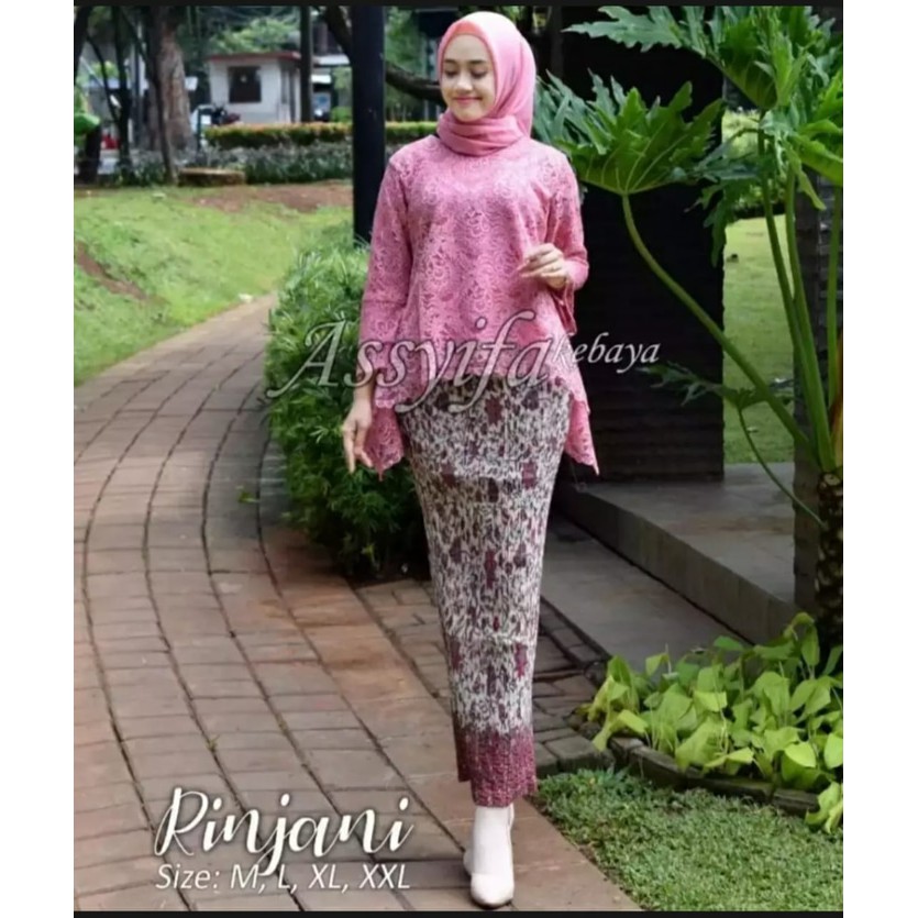 KEBAYA SET BIANCA BURKAT COKSU/KEBAYA RINJANI/KEBAYA MURAH/BAJU SERAGAM/BAJU PESTA/KEBAYA KUTUBARU