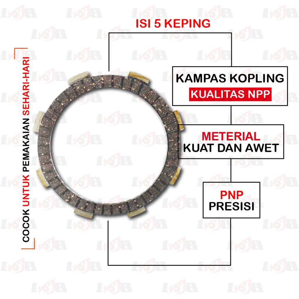 NPP Kampas Plat Kopling CS1 City Sport 1 KGH Clutch 5 Lembar