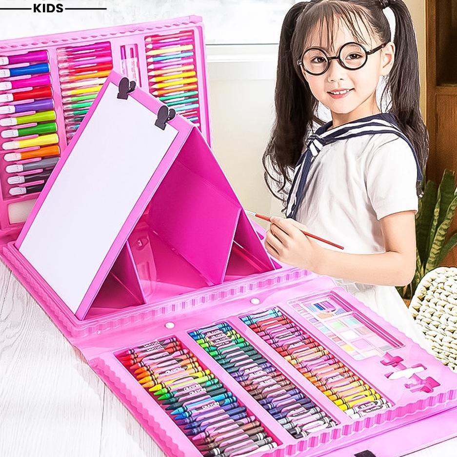 

<PuR ❤> Alat Lukis Set 208pcs Crayon Oil Paste Krayon Mewarnai Pensil Warna Cair Perlengkapan Tulis Sekolah - Blossom Kids ||Produk Keren