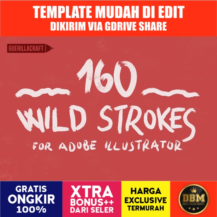 160 Wild Strokes   - Illustrator