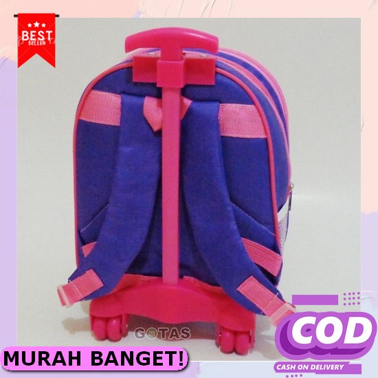 Tas Tk / Tas Paud / Tas Troley Anak Perempuan / Tas Frozen / Tas Doron Tas Troli Anak Sekolah Tk P