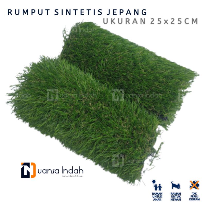 RUMPUT SINTETIS JEPANG UKURAN 25×25 CM