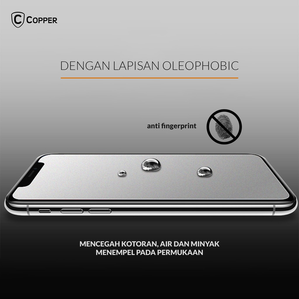 Samsung M31 - COPPER Tempered Glass Full Glue Anti Glare - Matte